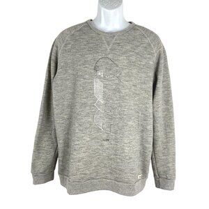 Marine Layer Sweatshirt Graphic Crewneck Gray Polyester‎ Blend Men's Medium